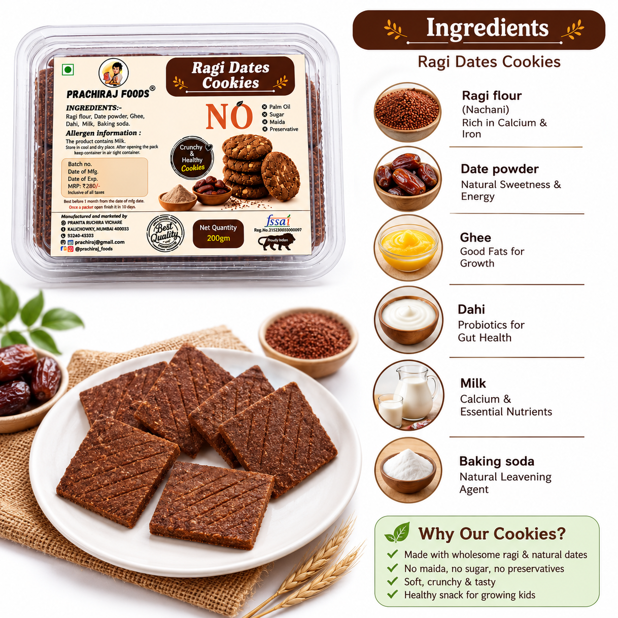 Ragi Dates Cookies